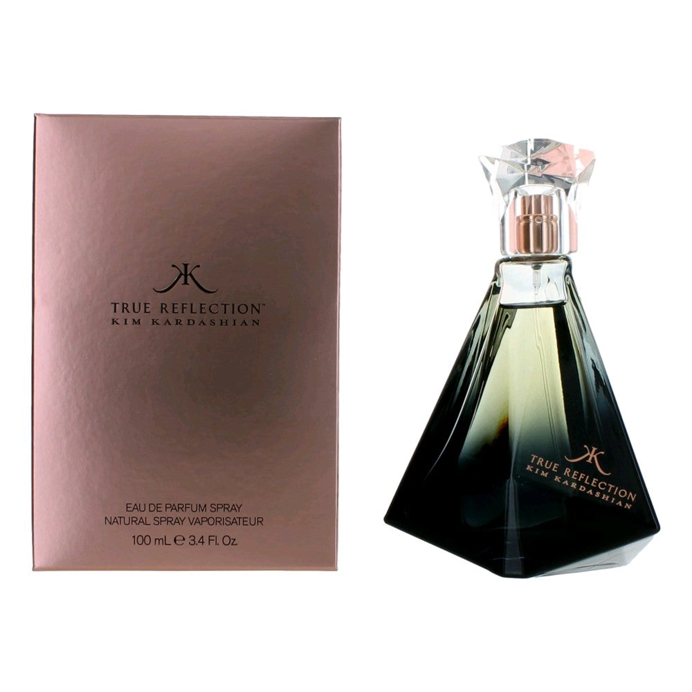 Bottle of True Reflection by Kim Kardashian, 3.4 oz Eau De Parfum Spray for Women